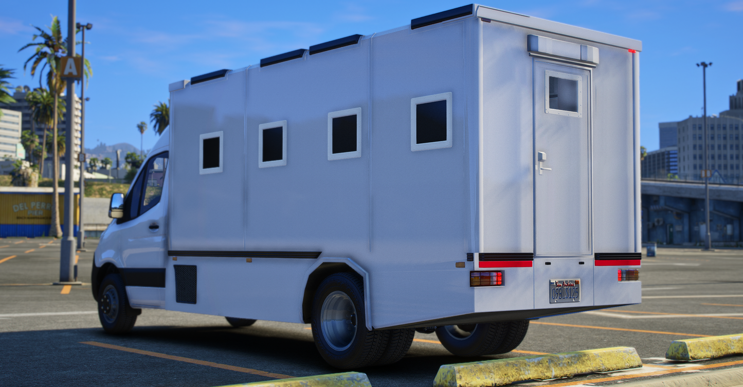 Benefactor Prisoner Transport Van (Template Included)