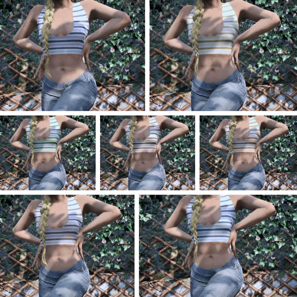 Audrey Striped Crop Top