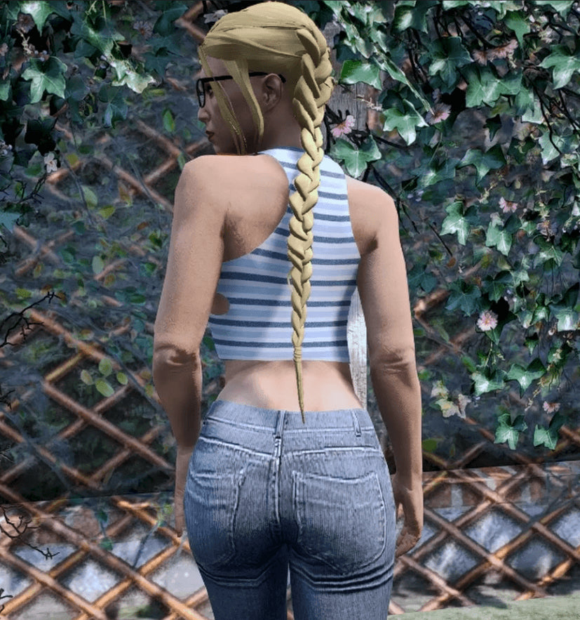 Audrey Striped Crop Top