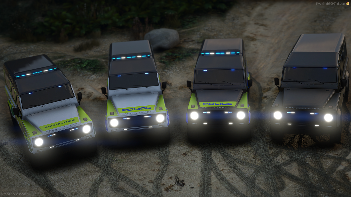 Gallivanter Peacemaker Marked/Unmarked/Ambo ELS and NON-ELS