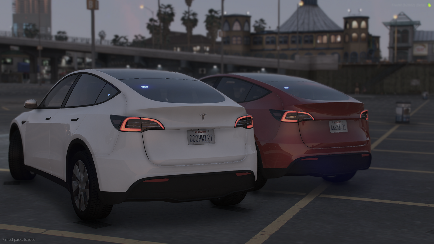 Tesla Model Y Badged and Unbadged