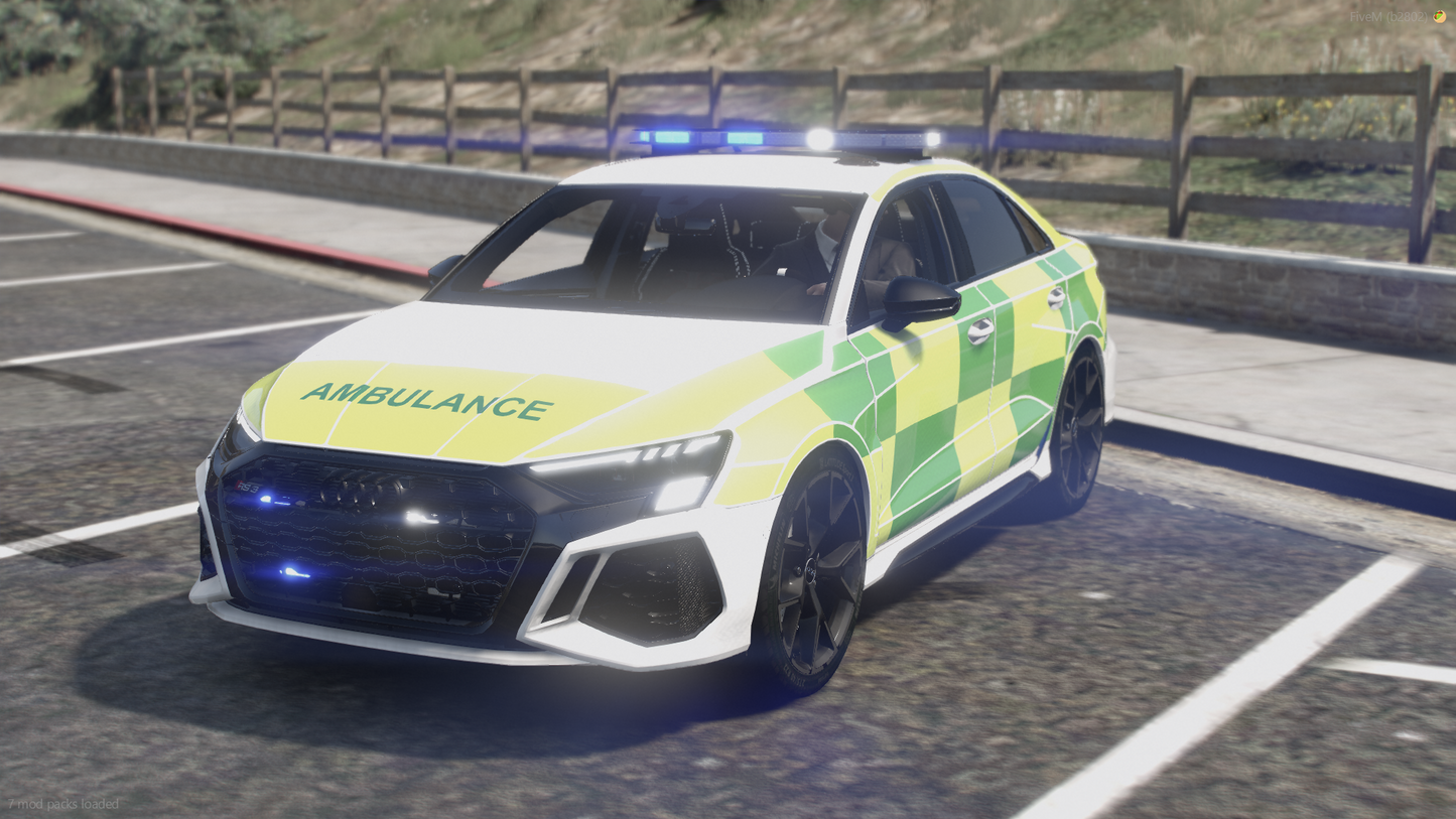 Audi RS3 Saloon 2023 Ambulance NON-ELS