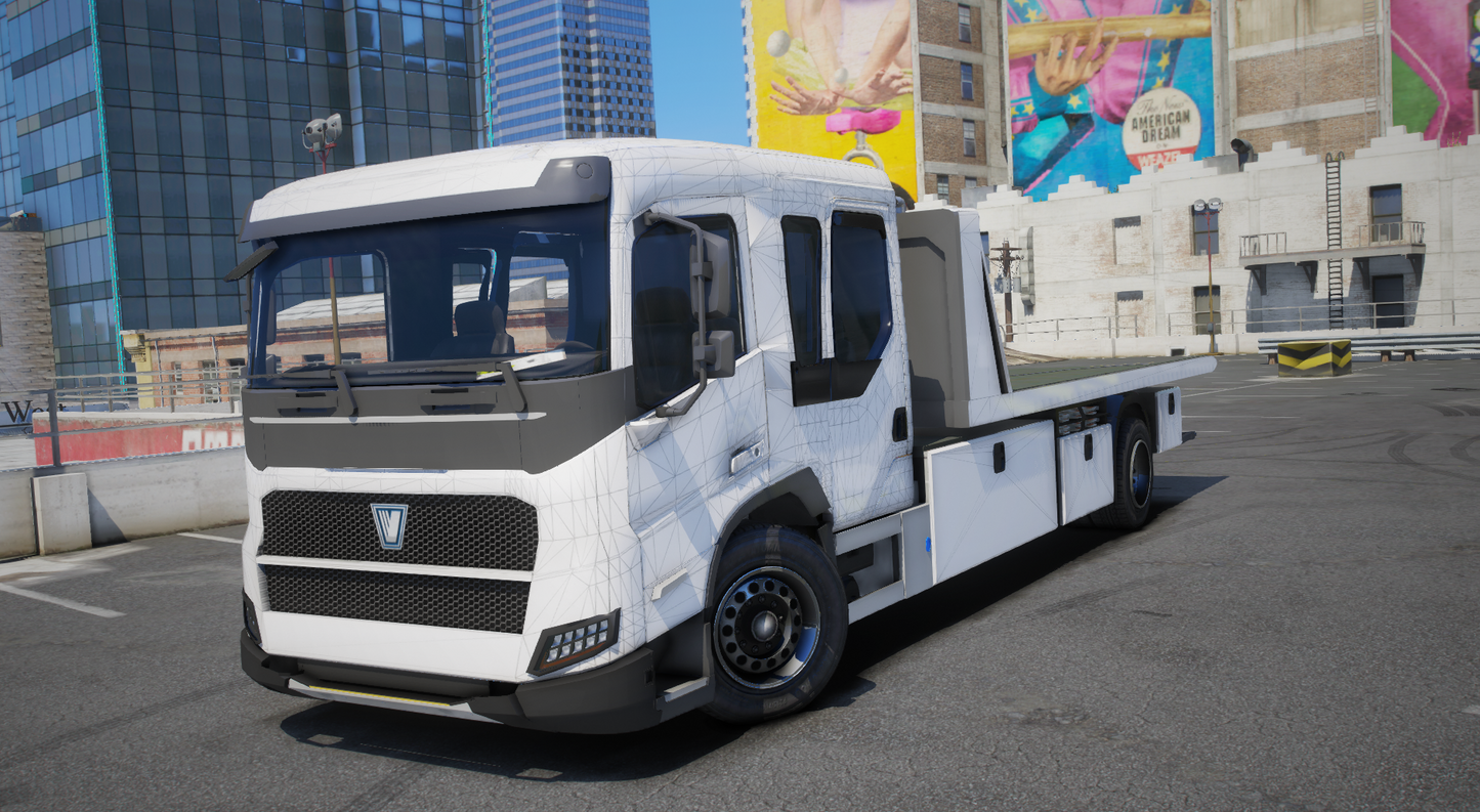 Vulcar FML Crew Cab Flatbed (Template Provided)